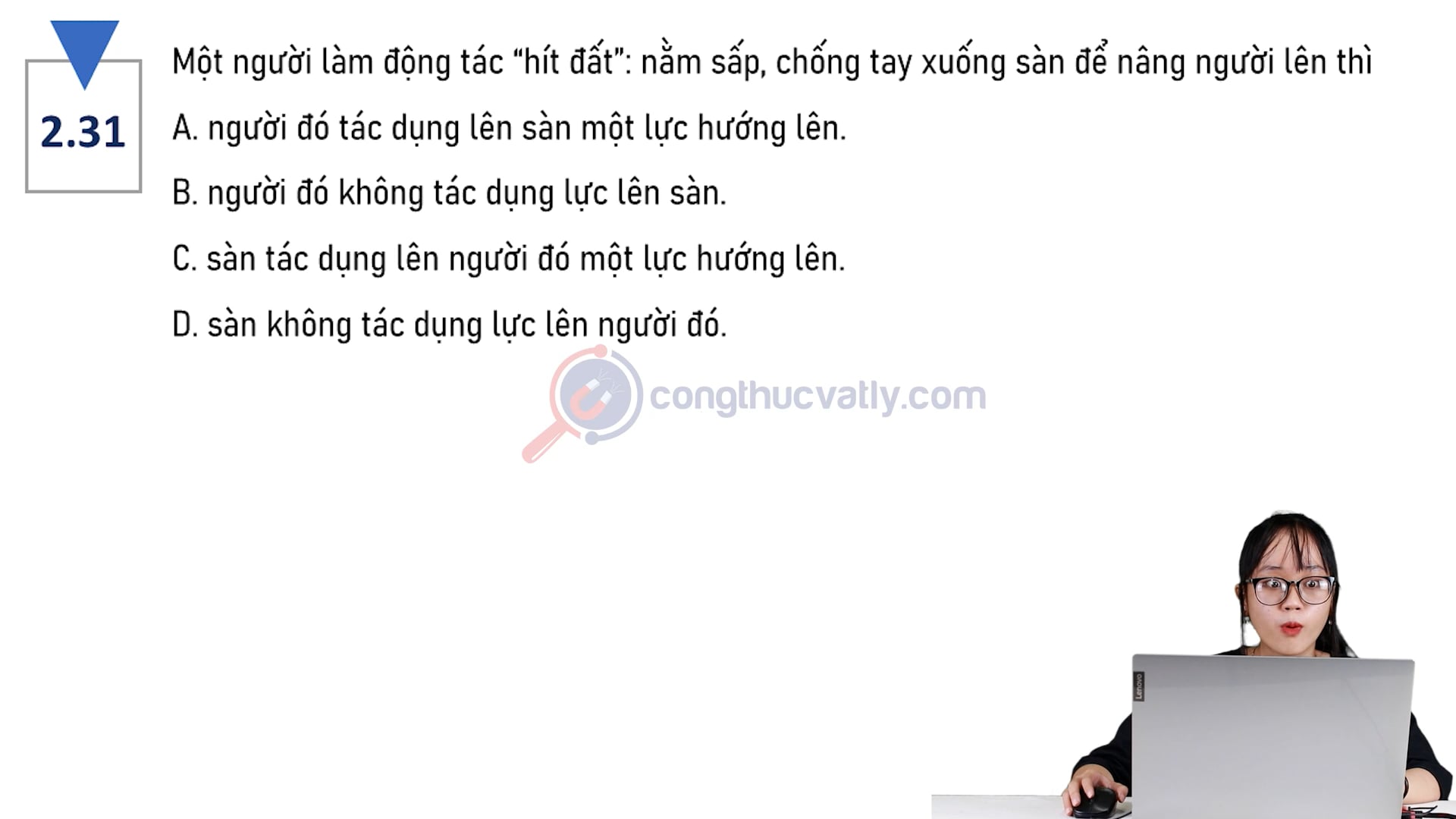 Một người làm động tác 