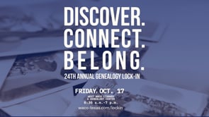 24th Annual Genealogy Lock-In