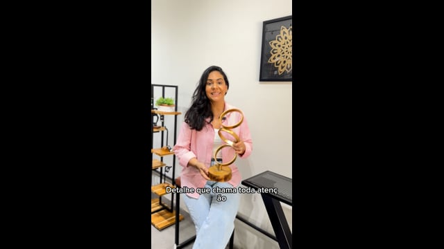 Escultura Dete - Aneis Dourado