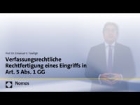 071 - Verfassungsrechtliche Rechtfertigung eines Eingriffs in Art. 5 Abs. 1 GG