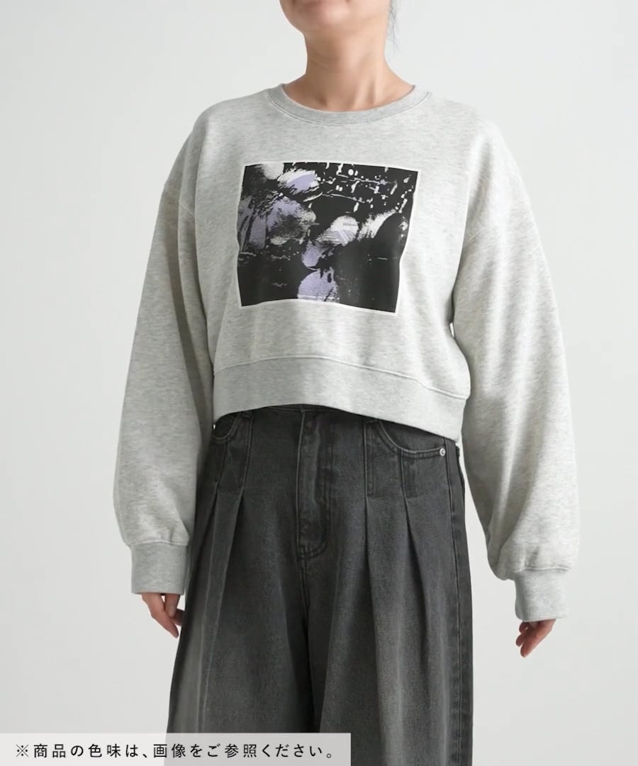 フラワーフォトショートスウェット | [公式]ページボーイ(PAGEBOY)通販