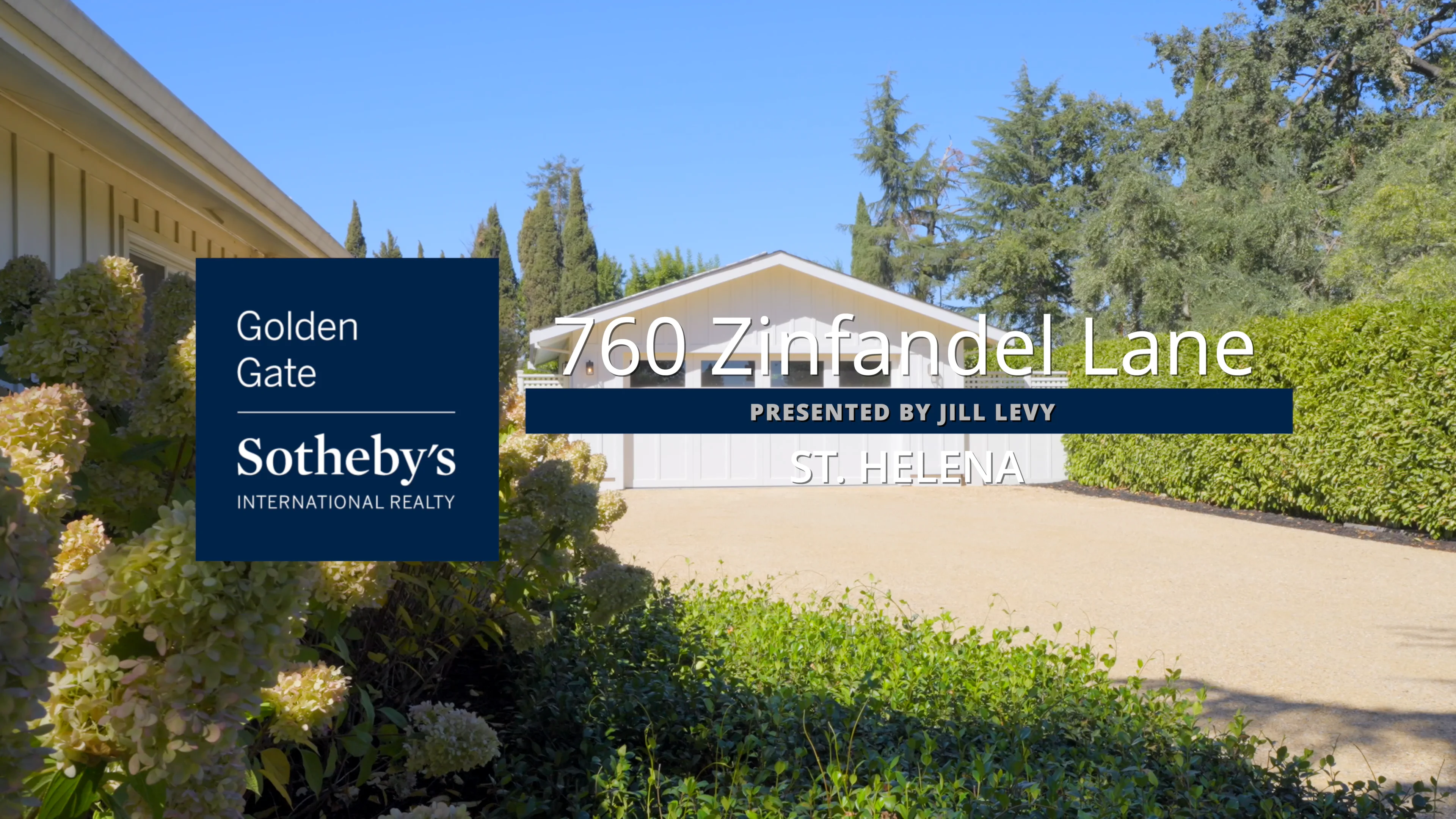 760 Zinfandel Lane, St. Helena - Presented by: Jill Levy | Videos