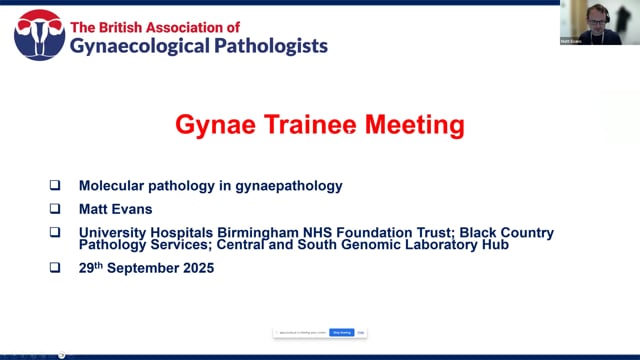 My approach to ancillary testing - molecular pathology in gynaepathology