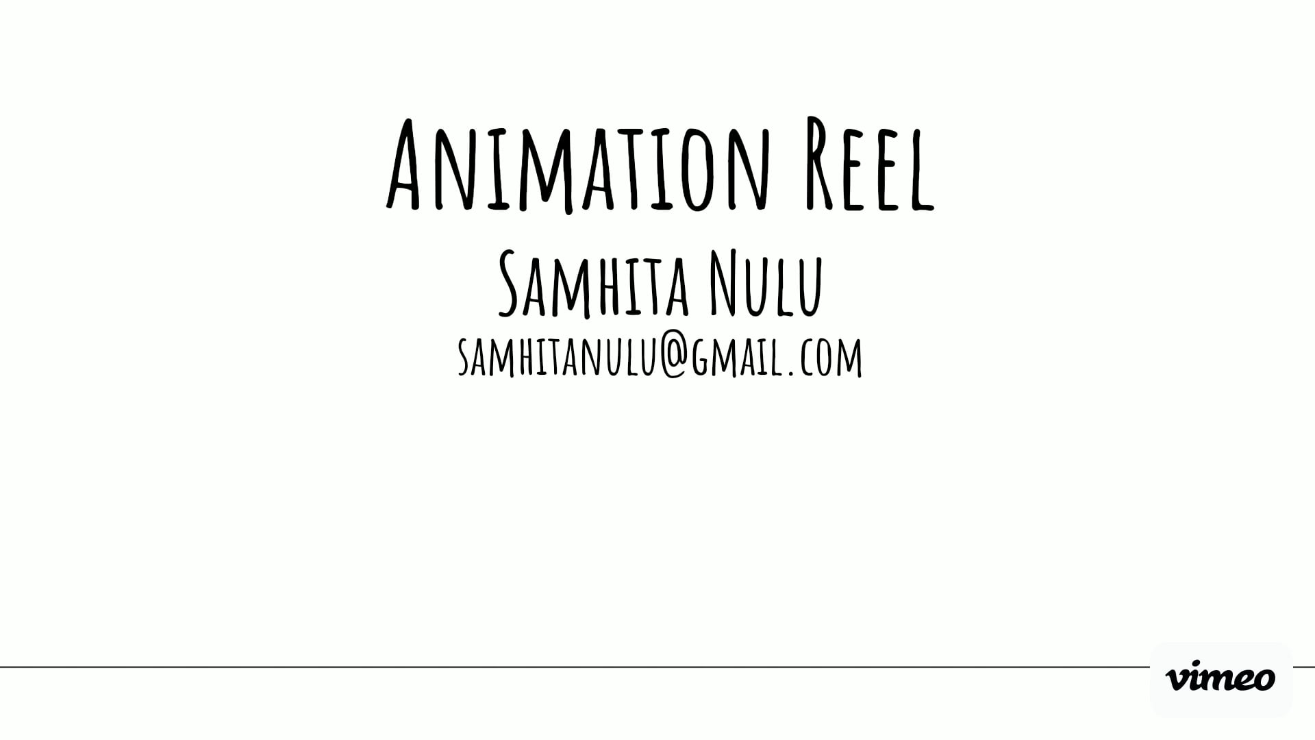 2D Animation Reel