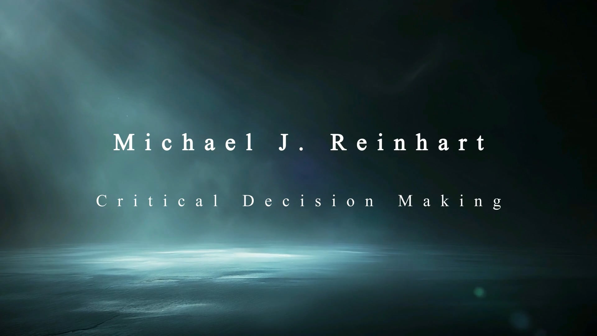 Promotional video thumbnail 1 for Michael J. Reinhart