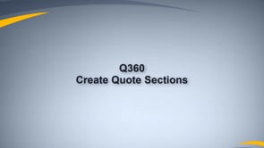Create Quote Item Section