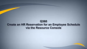 Create HR Reservation