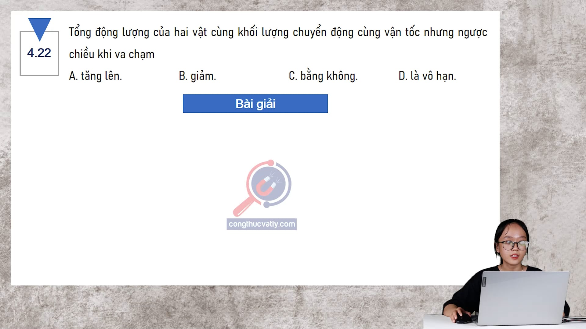 Tổng động lượng của hai vật cùng khối lượng chuyển động cùng vận tốc nhưng ngược chiều khi va chạm sẽ như thế nào?