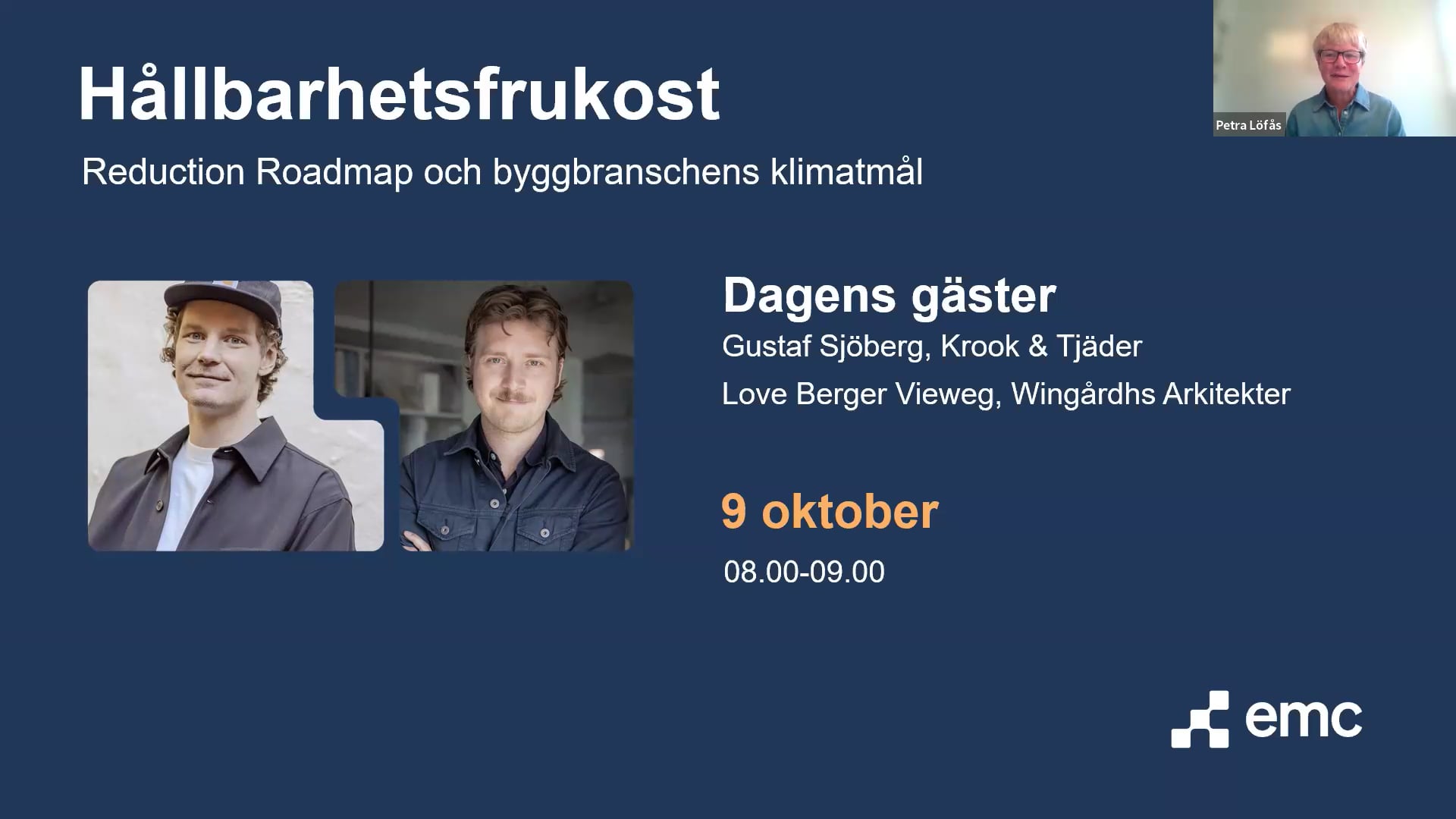 Hållbarhetsfrukostokt Reduction Roadmap och byggbranschens klimatmål