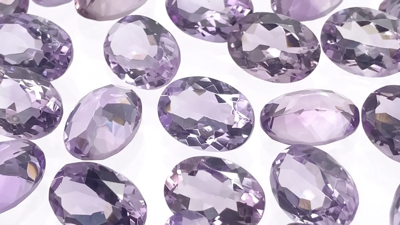 動画】宝石質アメジストAAA ルース オーバルファセットカット14×10mm 1