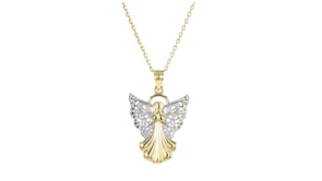 14kt Two-Tone Gold Angel Pendant