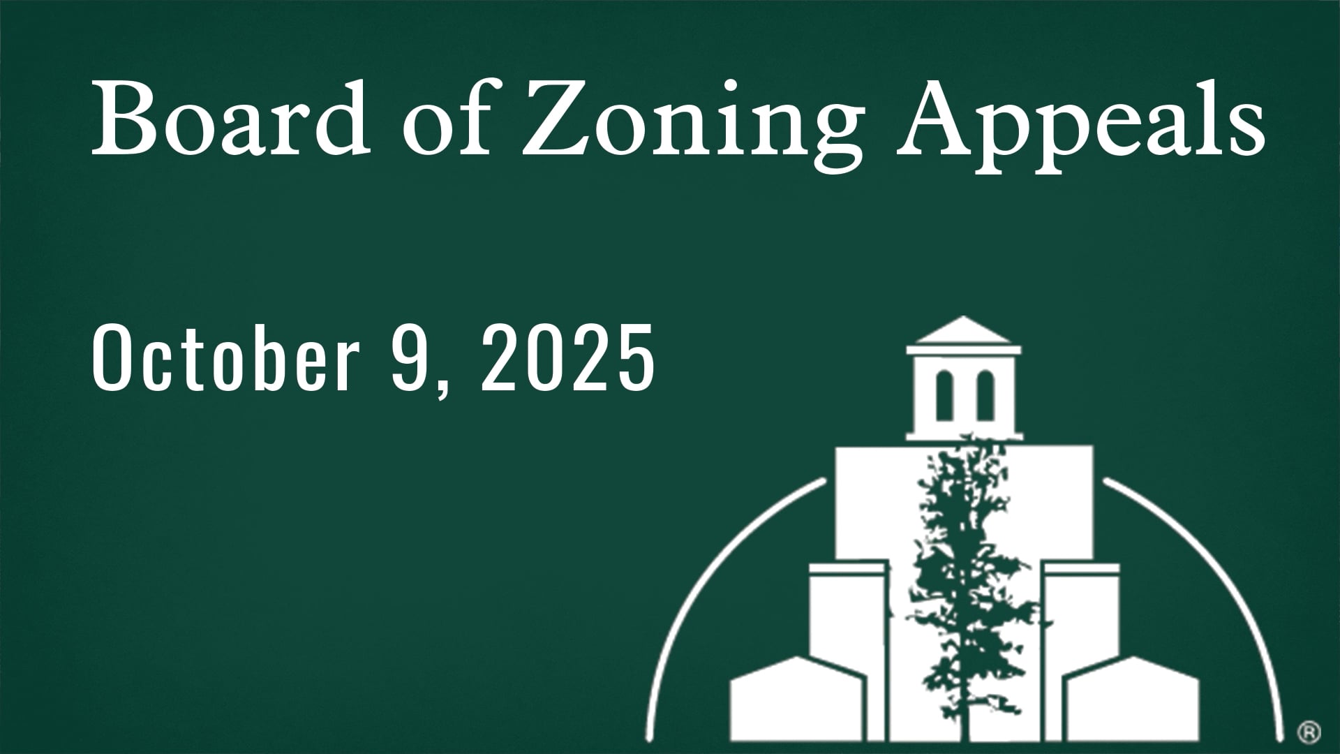 Board of Zoning Appeals October 2025