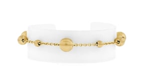 Gabriel Designs 14kt Yellow Gold Bead Station Bracelet