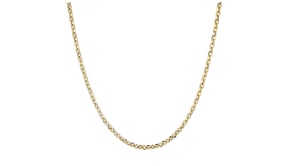 Gabriel Designs Mens 3mm 14kt Yellow Gold Cable-Chain Necklace