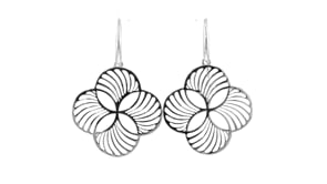 Zina Sterling Silver Quatrefoil Fan Drop Earrings