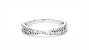 Gabriel Designs .30 ct. t.w. Diamond Crisscross Ring in 14kt White Gold