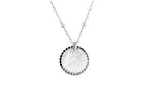 Italian Sterling Silver Personalized Disc Necklace