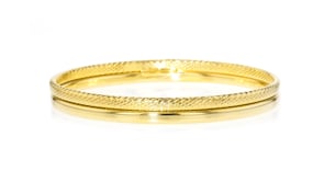 Italian 18kt Gold Over Sterling Bangle Bracelet