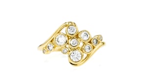 .50 ct. t.w. Bezel-Set Diamond Multi-Row Ring in 14kt Yellow Gold