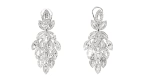 2.50 ct. t.w. Diamond Leaf Drop Earrings in 14kt White Gold