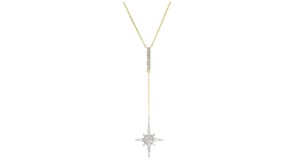 .30 ct. t.w. Diamond North Star Y-Necklace in 18kt Gold Over Sterling