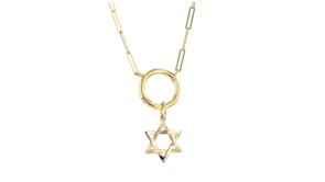 Italian 14kt Yellow Gold Star of David Charm