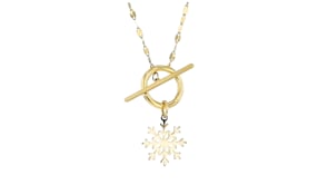 Italian 14kt Yellow Gold Snowflake Charm