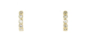1.00 ct. t.w. Bezel-Set Diamond Hoop Earrings in 14kt Yellow Gold