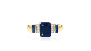 2.10 ct. t.w. Sapphire Ring with Diamonds in 14kt Yellow Gold