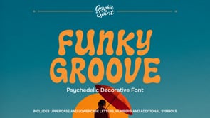 Funky Groove Psychedelic Font, a Font by Graphic Spirit (Thumbnail 2 of 12)