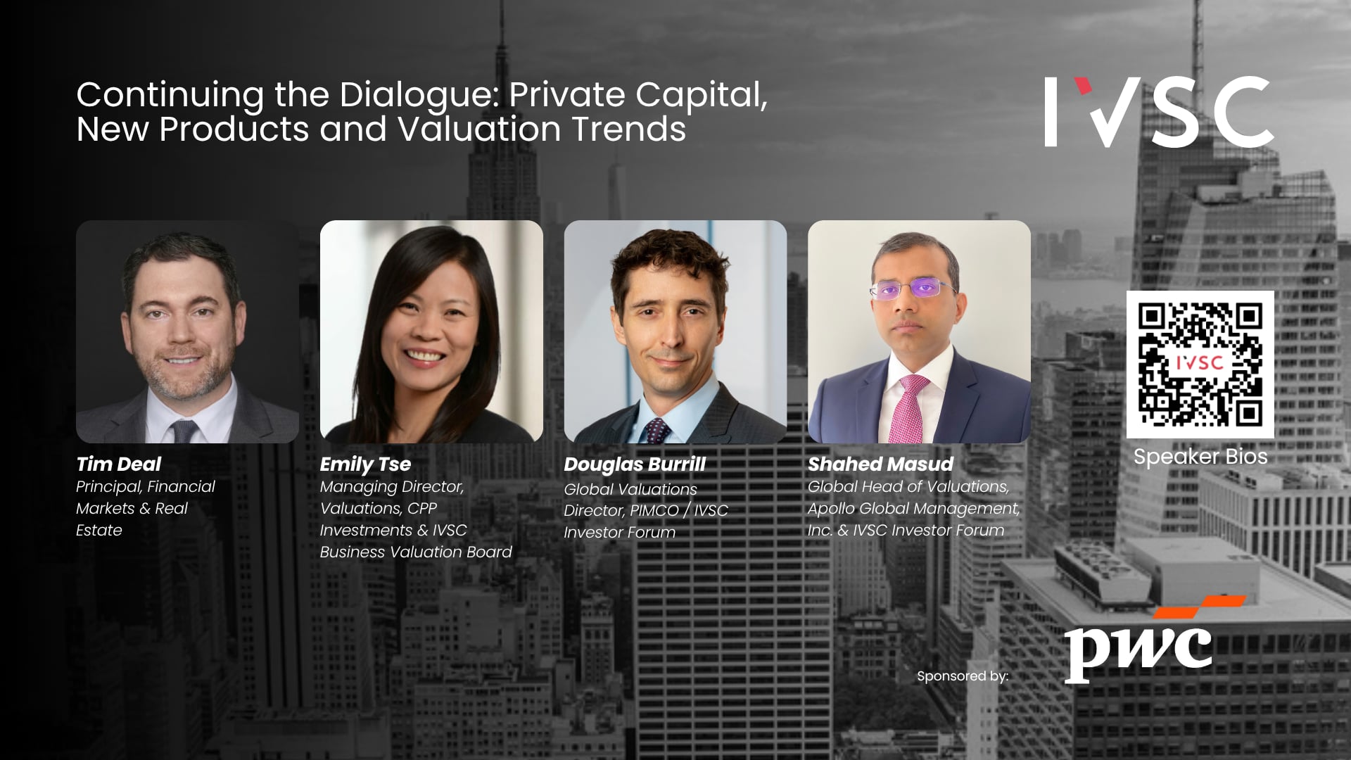 Continuing the Dialogue: Private Capital, New Products and Valuation Trends