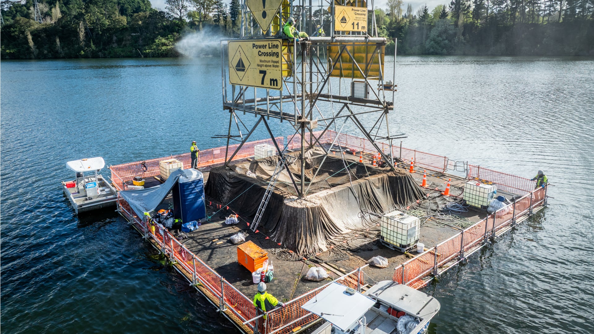 Lake Karapiro Pylon Maintenance