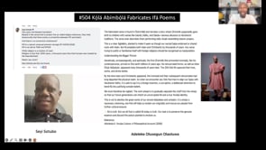 #504 Kọ́lá Abímbọ́lá Fabricates Ifá Poems