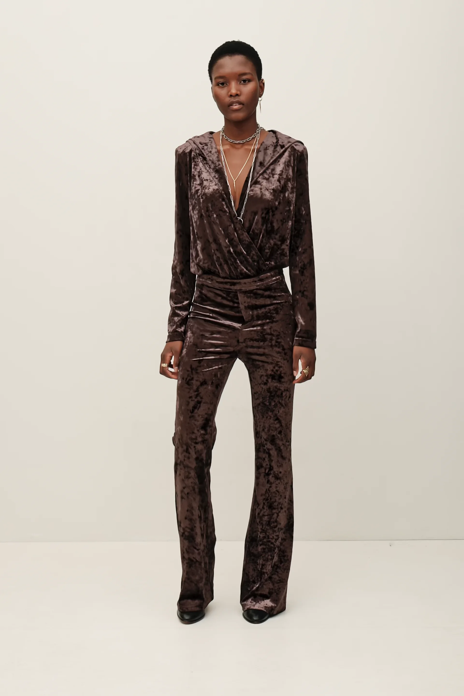 Velvet Bootcut Pants Lolita Brown // ba&sh US
