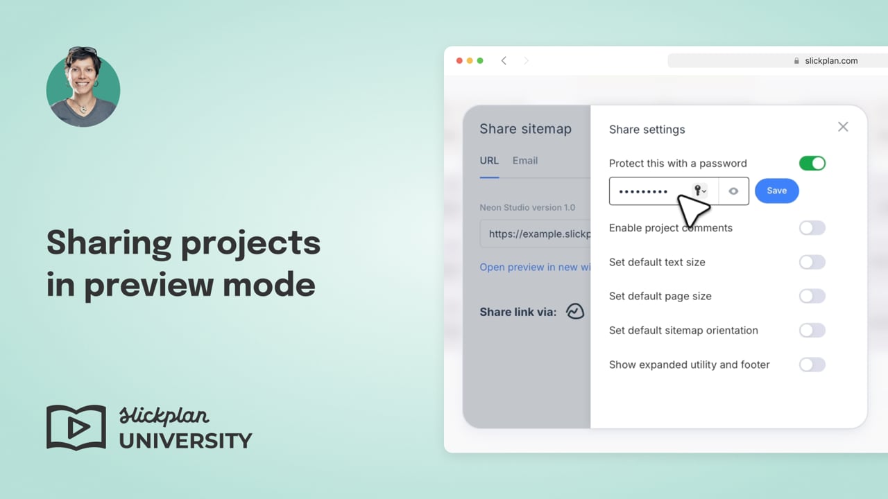 Sharing projects in preview mode