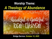 Worship for October 12, 2025