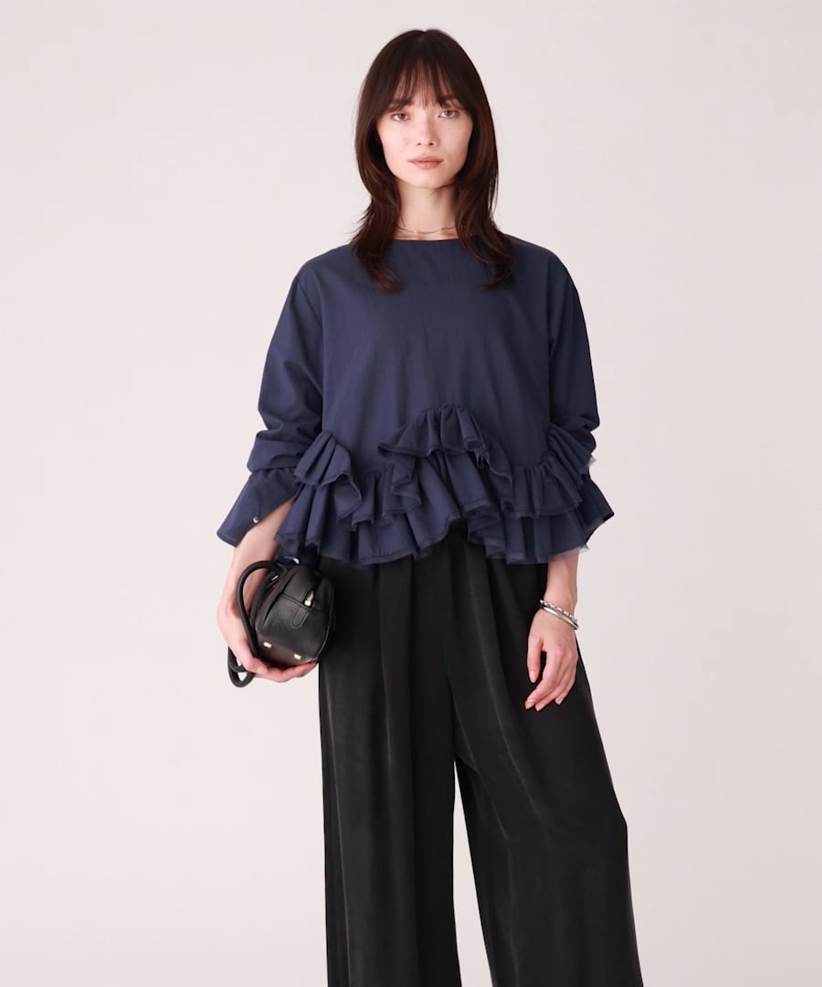 moana  unminou♥新品未使用 ストライプバルーンブラウス moana 様専用 unminou♥新品未使用 ストライプバルーンブラウス