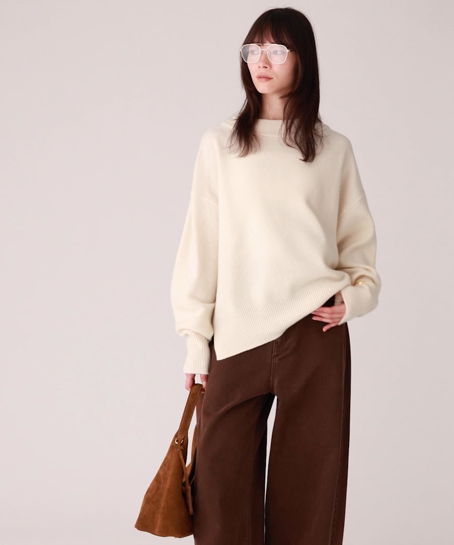 BABYLONE バビロン　ニット　セーター　ラクーン100% ボトルネック BABYLONE バビロン ニット セーター ラクーン100% ボトルネック - メルカリ