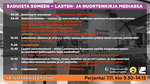 Saduista someen – Lasten- ja nuortenkirja mediassa