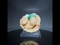 Green Apophyllite and Stilbite on Dolomite