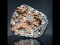 Calcite and Stilbite on Apophyllite