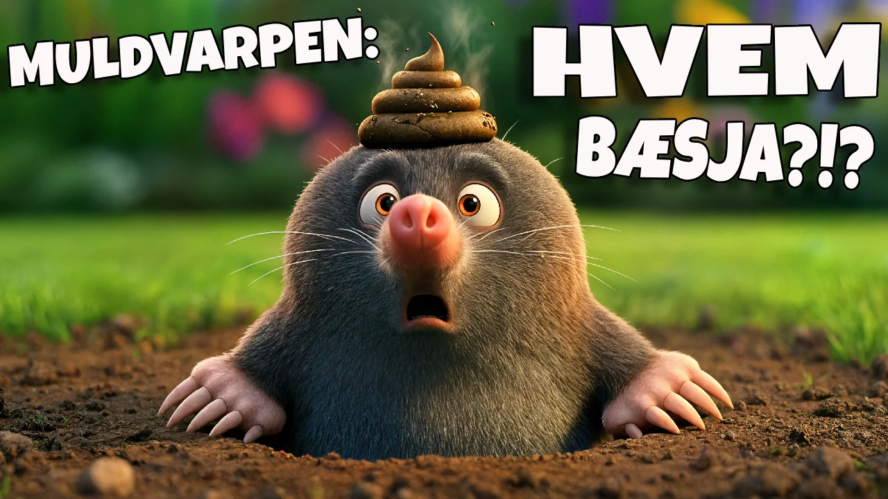 Den lille muldvarpen som ville vite hvem som hadde b&aelig;sja p&aring; hodet hans.