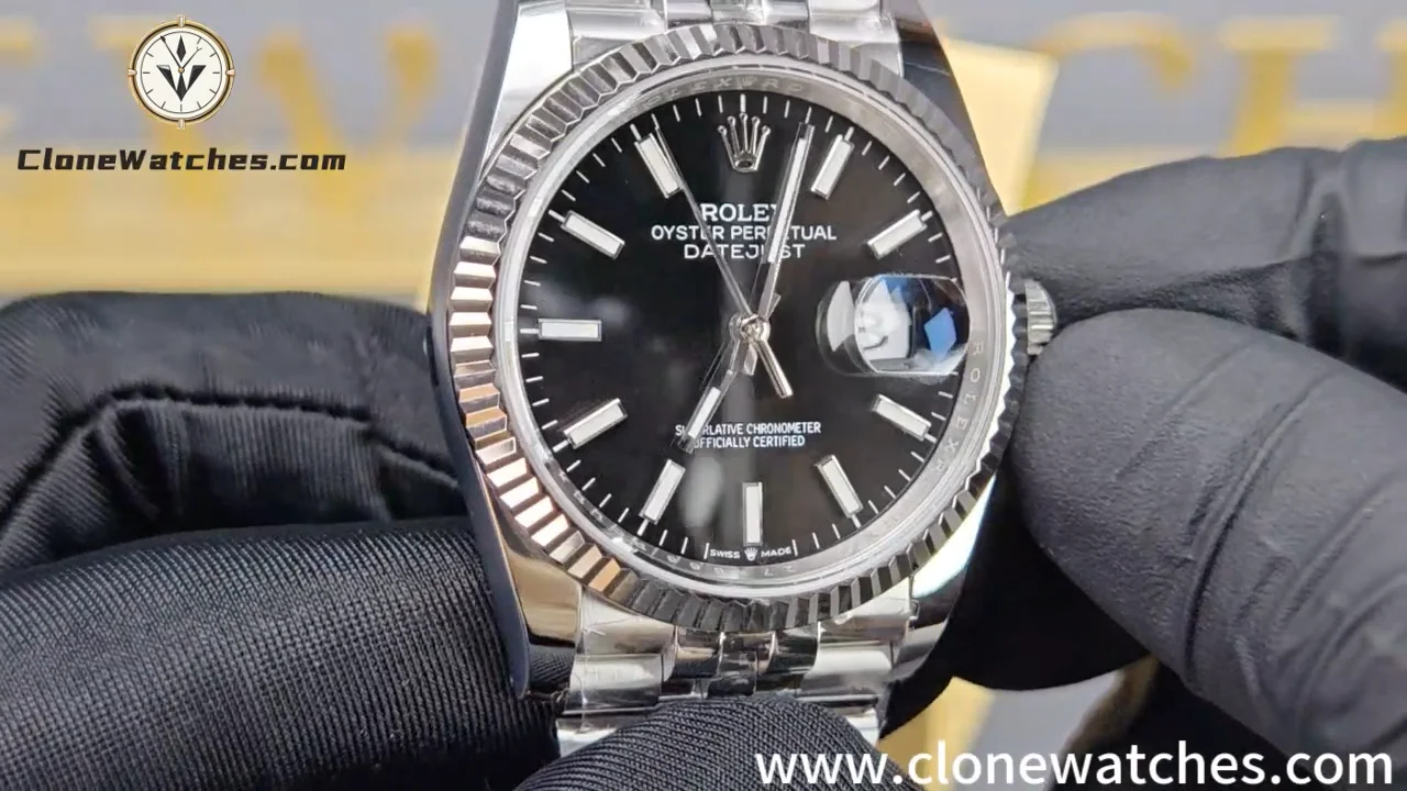 Super Clone Watches – Rolex DateJust Black M126234 – Jubilee