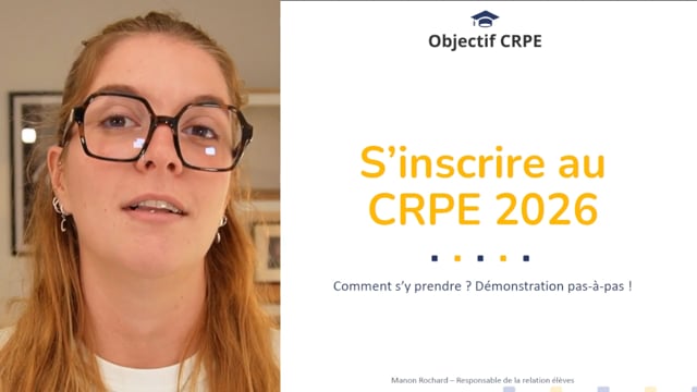 Comment s'inscrire au CRPE 2026 ?