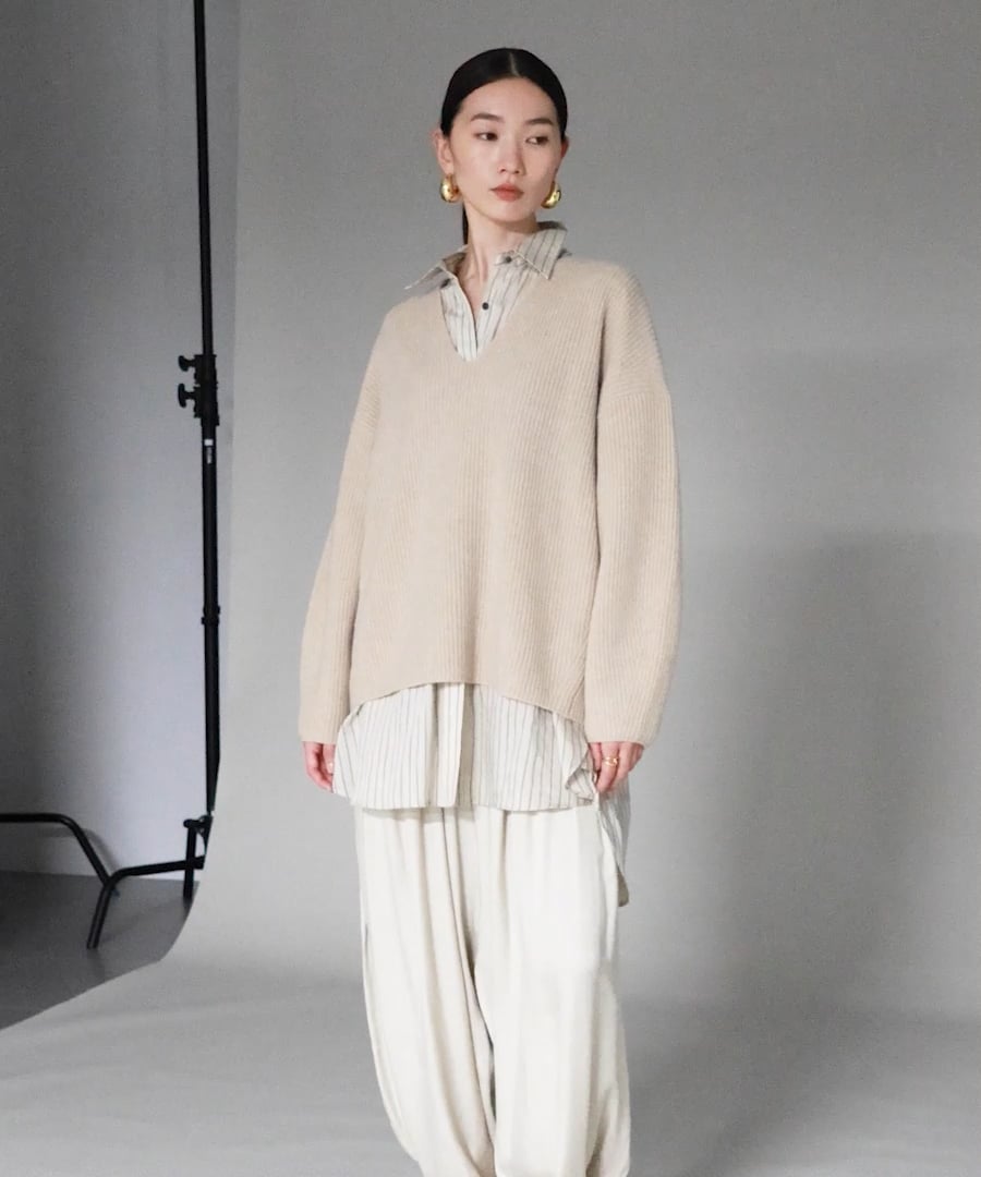 ウールカシミヤUネックニットプルオーバー | [公式]カレンソロジー