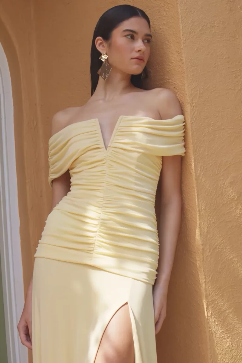 Zaley Off The Shoulder Maxi Dress – Rebecca Vallance