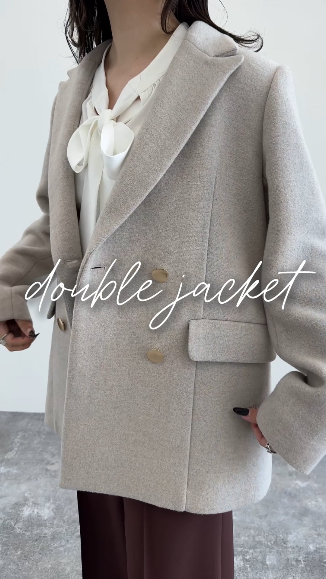 キンボタンメルトンダブルジャケット | [公式]アンデミュウ（Andemiu）通販