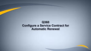 Automatically Renew a Service Contract