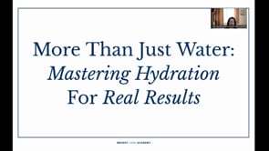 More Than Just Water Mastering Hydration for Real Results