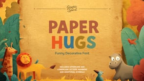 Paper Hugs Funny Decorative Font, a Font by Graphic Spirit (Thumbnail 2 of 12)